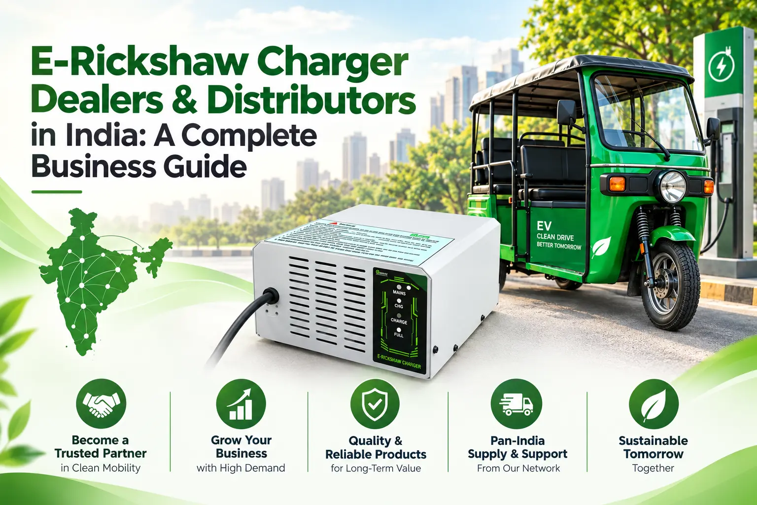 E-Rickshaw Charger Dealers & Distributors in India: A Complete Business Guide